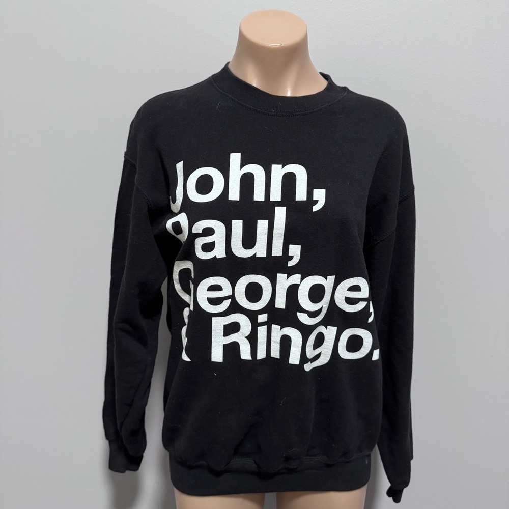 The Beatles John Paul George Ringo Black Sweatshirt